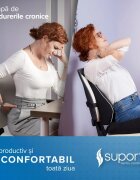 Suporto Set perna pentru sezutcoccis si perna lombara Confort Slim negrugri
