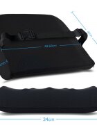 Suporto Set perna sezut confort si perna lombara compact Negru