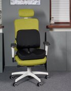 Suporto Set perna sezut confort si perna lombara compact Negru