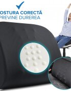 Suporto Set perna sezut confort si perna lombara compact Negru