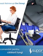 Suporto Set perna sezut si perna lombara Confort Negru
