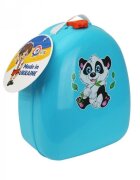 TechnoK Cutie pentru mic dejun cu maner in forma de Rucsac Dino Blue