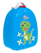 TechnoK Cutie pentru mic dejun cu maner in forma de Rucsac Dino Blue