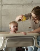 TEGA BABY Cadita pliabila cu dop de scurgere si termometru Natural Linen