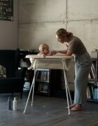 TEGA BABY Cadita pliabila cu dop de scurgere si termometru Natural Linen