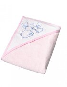 TEGA BABY Prosop copii cu capison 100x100cm Little Bunnies roz