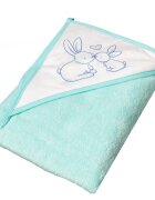 TEGA BABY Prosop copii cu capison 80x80 cm Little Bunnies green