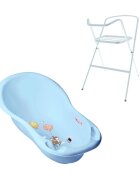TEGA BABY Set Cadita 102 cm cu suport metalic Forest Albastru