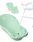TEGA BABY Set Cadita 102 cm cu suport metalic si suport anatomic Duck Mint