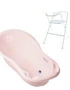 TEGA BABY Set Cadita 86 cm cu suport metalic Duck Roz