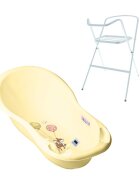 TEGA BABY Set Cadita 86 cm cu suport metalic Forest Galben