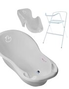 TEGA BABY Set Cadita 86 cm cu suport metalic si suport anatomic Duck Gri