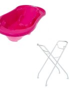 TEGA BABY Set Cadita anatomica cu suport metalic Komfort Fucsia