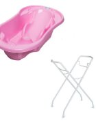 TEGA BABY Set Cadita anatomica cu suport metalic Komfort Roz deschis
