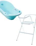 TEGA BABY Set Cadita DogCat 102 cm cu senzor de temperatura Mint + Suport metalic