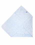 Texpol Prosop din fibra de bambus cu gluga pentru bebelusi si copii Hands-free Prince Blue 85x85cm