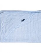 Texpol Prosop din fibra de bambus cu gluga pentru bebelusi si copii Hands-free Prince Blue 85x85cm