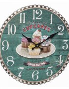 TFA Ceas analog de perete din mdf design vintage cupcakes