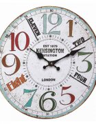 TFA Ceas analog de perete din mdf design Vintage Kensington