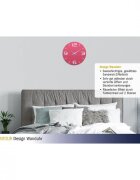 TFA Ceas de perete colorat analog creat de designer model Contour roz