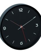 TFA Ceas silentios de perete analog negru monocrom design minimalist