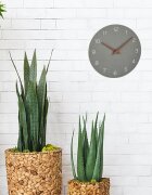 TFA Ceas silentios de precizie din lemn analog de perete design minimalist gri