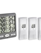 TFA Termo-Higrometru cu 3 senzori wireless