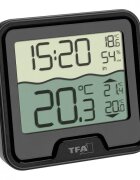 TFA Termometru si higrometru digital de camera cu senzor wireless pentru piscina MARBELLA Negru