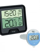 TFA Termometru si higrometru digital de camera cu senzor wireless pentru piscina MARBELLA Negru
