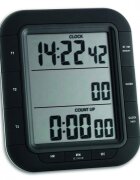 TFA Timer si cronometru digital triplu cu operare simultana ceas memorie negru 38.2023