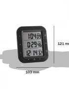 TFA Timer si cronometru digital triplu cu operare simultana ceas memorie negru 38.2023