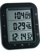 TFA Timer si cronometru digital triplu cu operare simultana ceas memorie negru 38.2023