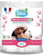 Tidoo Dischete dreptunghiulare Bio din bumbac pentru intreaga familie 150 bucati