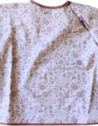 TIDY TOT Baveta sandmauve cu maneci si ventuze Fleur de Jardin