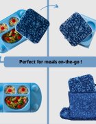 TIDY TOT Set pentru diversificare cu farfurie si gentuta pentru gustare albastru