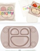 TIDY TOT Set pentru diversificare cu farfurie si gentuta pentru gustare sandmauve