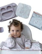 TIDY TOT Set premium de diversificare Fleur Jardin sandmauve