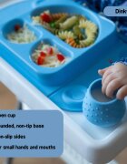 TIDY TOT Set premium pentru diversificare Fleur Jardin albastru