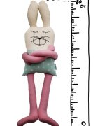 TIKNIK Papusa perna hand made pentru copii Iepurasul Pati 80 cm