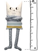 TIKNIK Papusa perna hand made pentru copii Motanul Fanus 80 cm