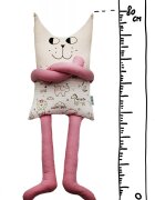 TIKNIK Papusa perna hand made pentru copii Pisica Fifi 80 cm