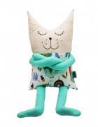 TIKNIK Papusa perna hand made pentru copii Pisica Mariuca 80 cm