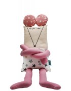 TIKNIK Papusa perna hand made pentru copii Soricelul Tik 80 cm
