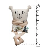 TIKNIK Papusa perna hand made pentru copii Ursuletul Nor 80 cm