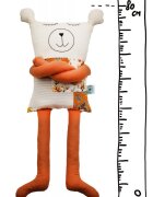 TIKNIK Papusa perna hand made pentru copii Ursuletul Nora 80 cm