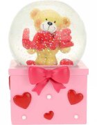 Toi-Toys Glob mare zapada din sticla ursulet love TT35333A