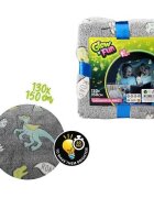 Toi-Toys Paturica cu dinozauri fosforescenti 130x150 cm
