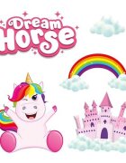 Toi-Toys Set stickere perete 3D Unicorn Dream Horse