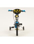 TOIMSA Bicicleta copii Batman 14 inch cu roti ajutatoare si sticluta de apa cu suport scaun si ghidon reglabile pe inaltime frana de mana pe ambele roti anvelope cu profil gros