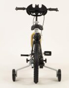 TOIMSA Bicicleta copii Batman 16 inch cu roti ajutatoare si sticluta de apa cu suport de la 5 ani inaltimea 110-120 cm scaun si ghidon reglabile pe inaltime scut frontal